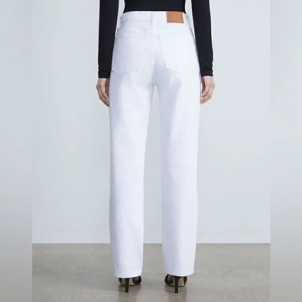Lafayette 148 NWT DENIM WYTHE JEAN in White Size 32